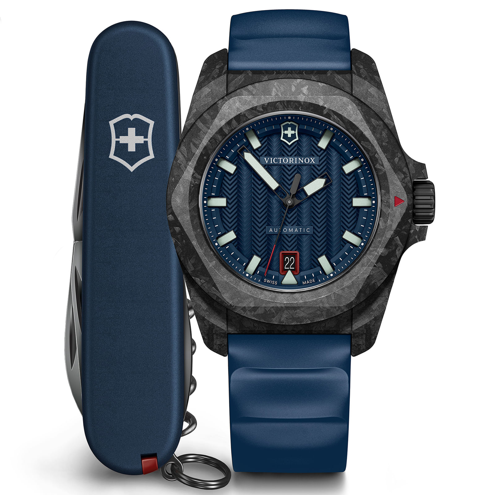 Relógio Victorinox Inox Masculino Borracha Azul 242022.10