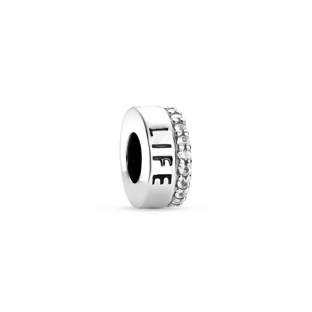 Separador Lifemania em Prata 925 com Pedras Incolores