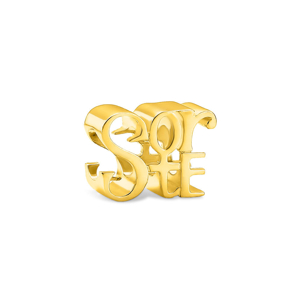 Separador Life Origens Sorte em Prata 925 com Banho de Ouro Amarelo 18k