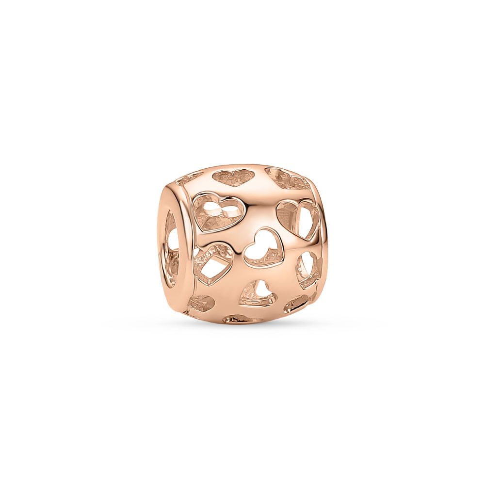 Separador Life My Rose Corações em Liga Rosé com Banho de Ouro Rosé 18k