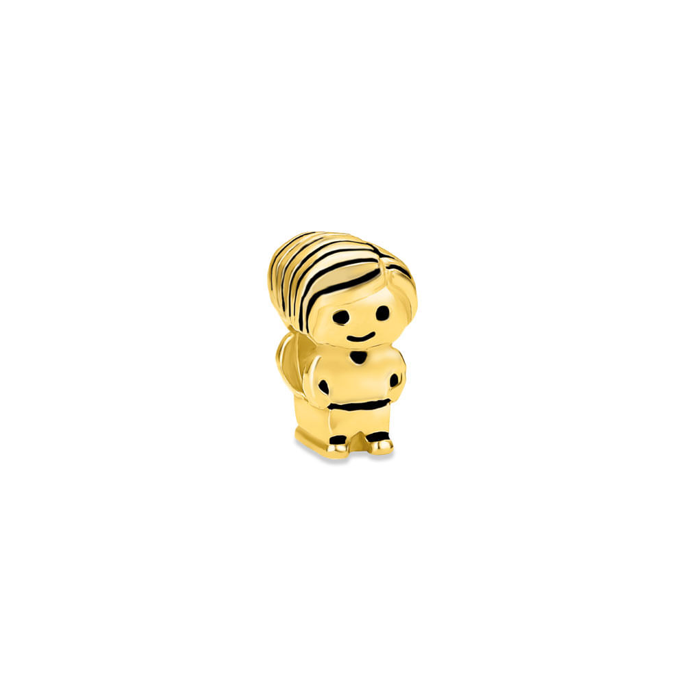 Separador Life Pai em Prata 925 com Banho de Ouro Amarelo 18k