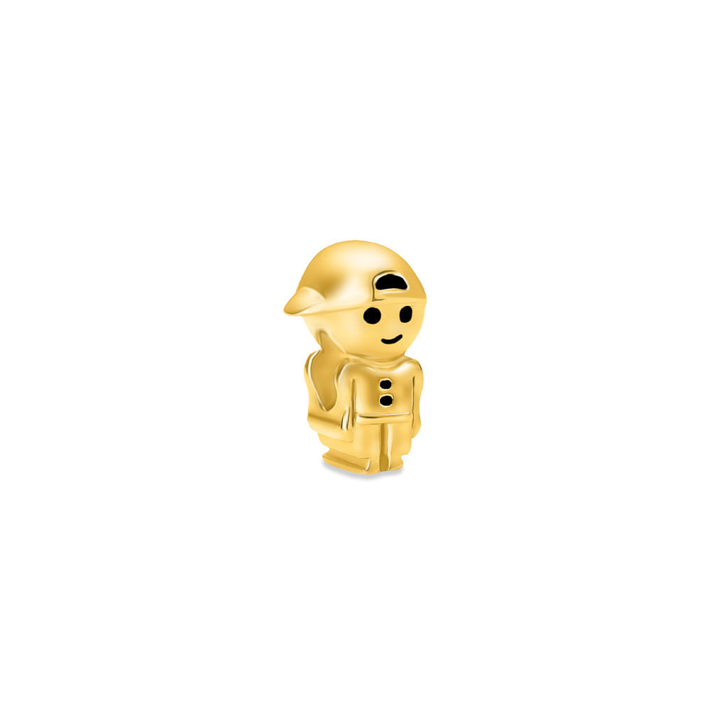 Separador Life Menino em Prata 925 com Banho de Ouro Amarelo 18k