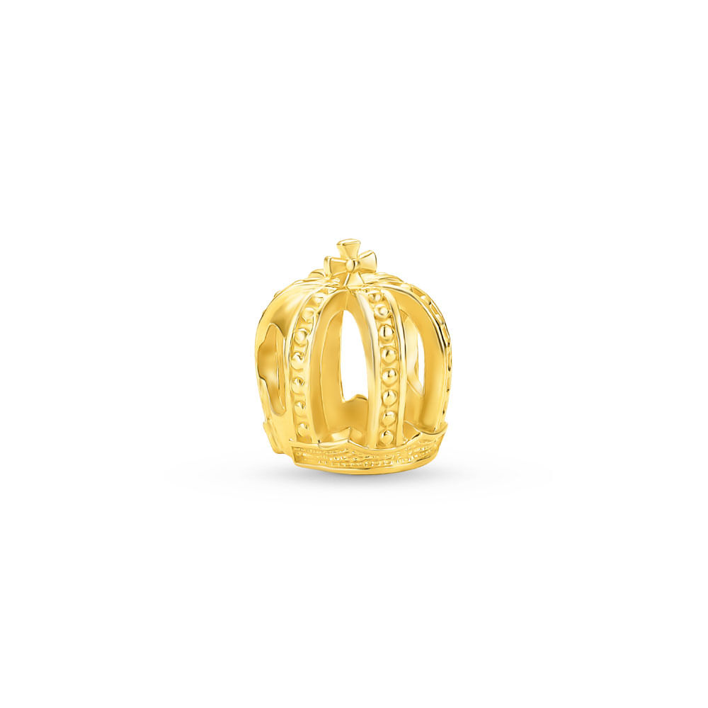 Separador Life Teen Coroa em Prata 925 com Banho de Ouro Amarelo 18k