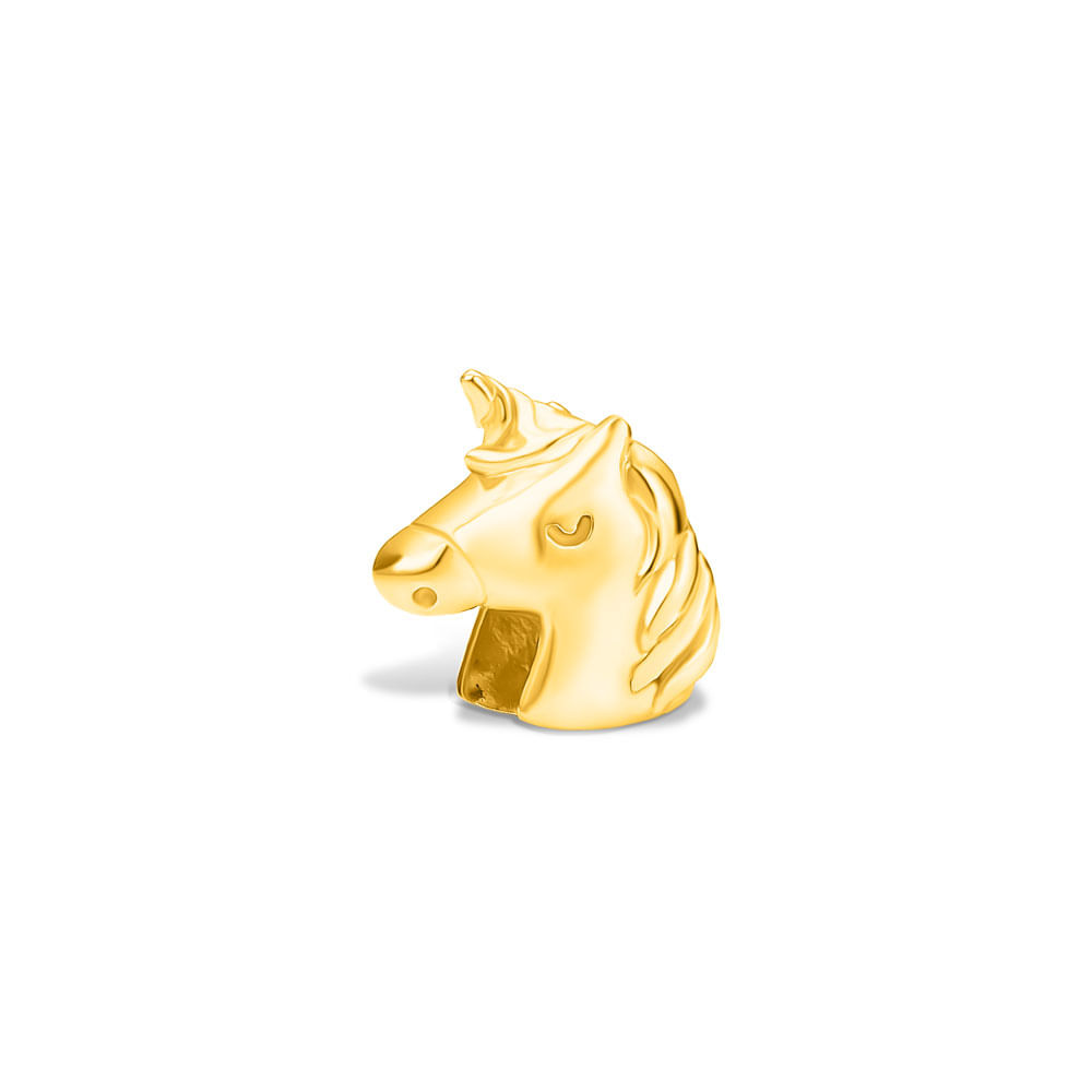 Separador Life Teen Unicórnio em Prata 925 com Banho de Ouro Amarelo 18k