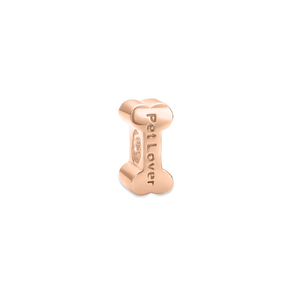 Separador Life Animal Ossinho Pet Lover em Liga Rosé com Banho de Ouro Rosé 18k