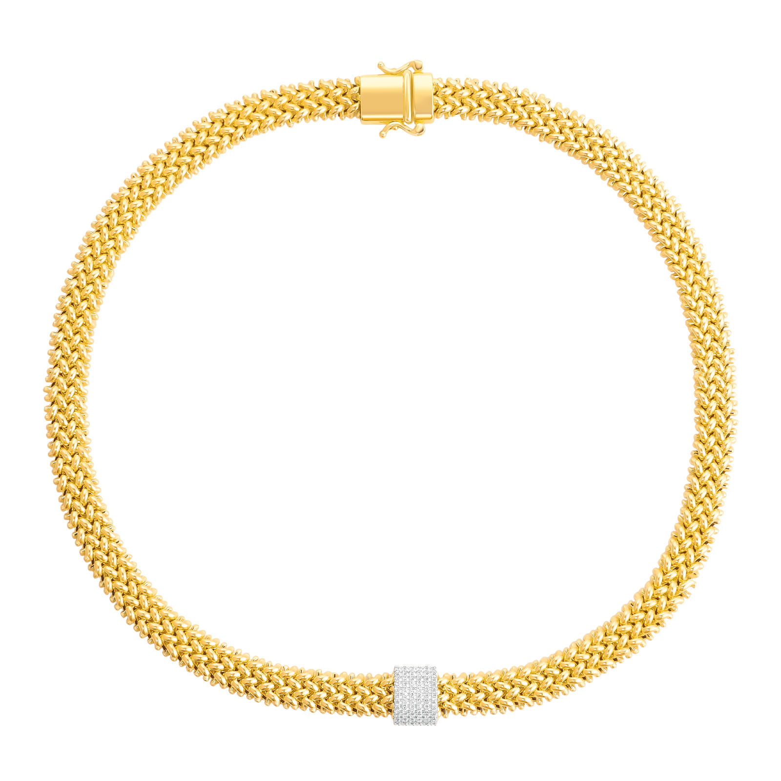 Colar Idôle em Ouro Amarelo 18k com Diamantes 0,36ct