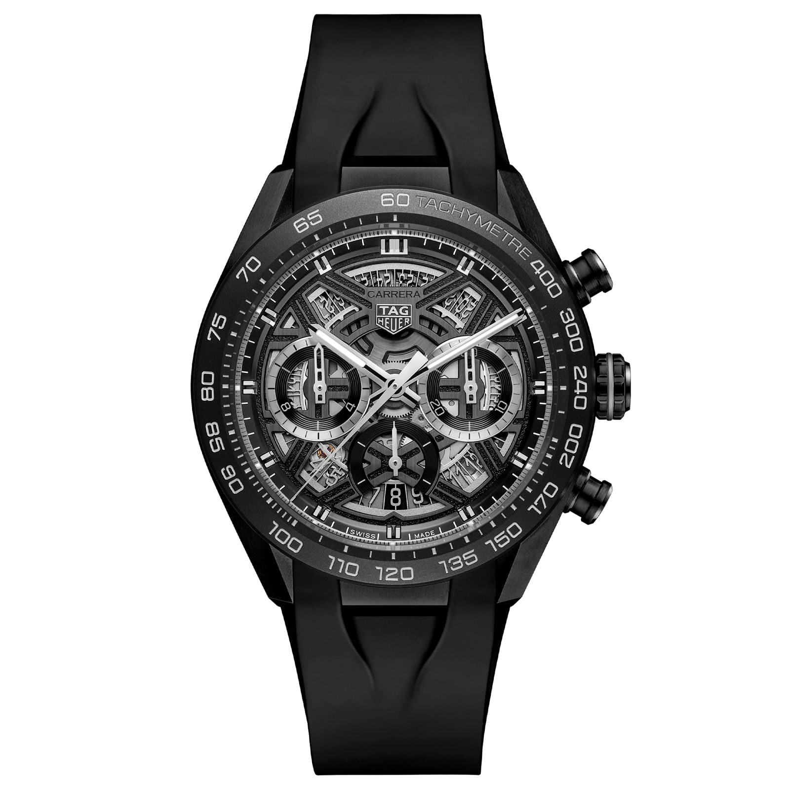 Relógio Tag Heuer Carrera Masculino Borracha Preto CBU2080.FT6272