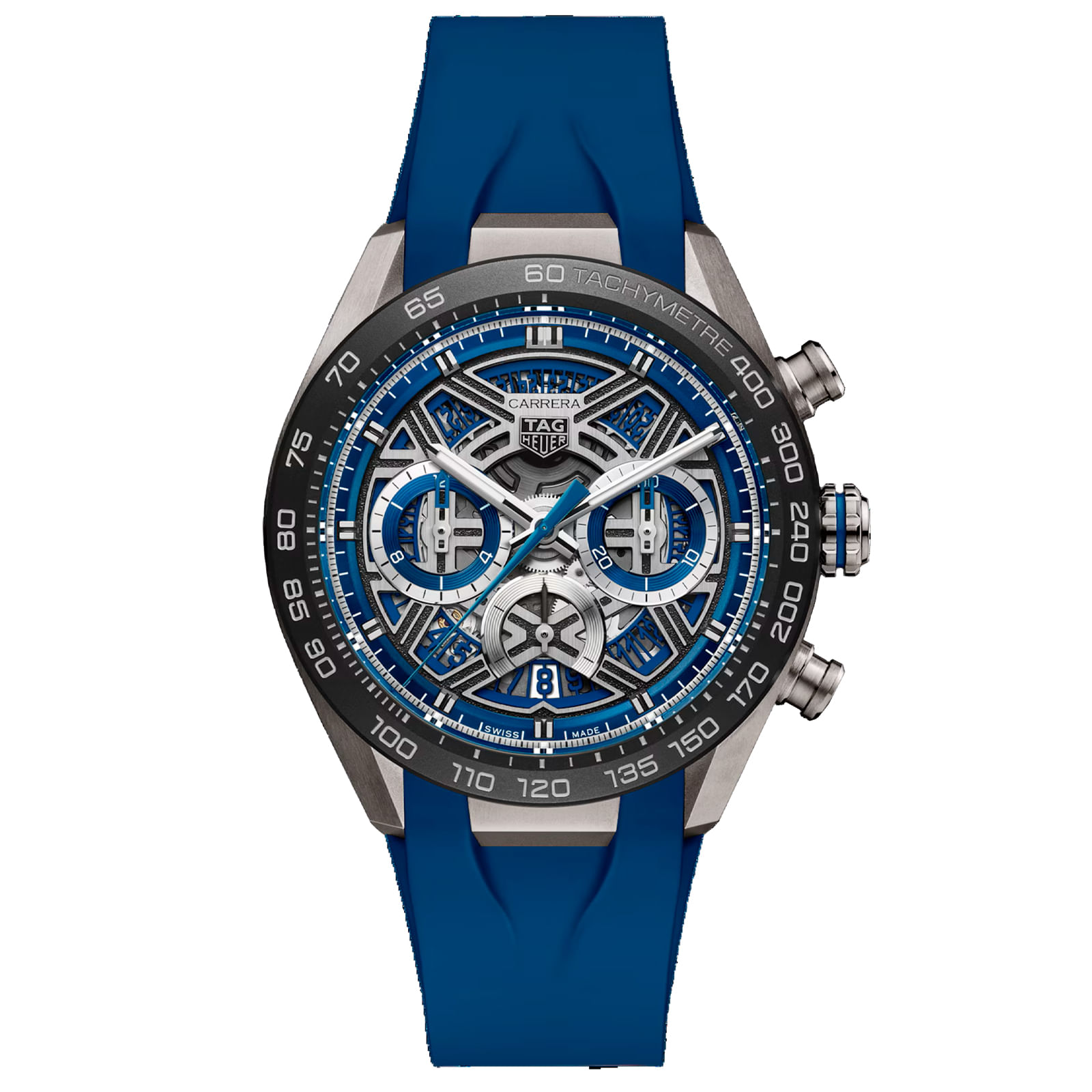 Relógio Tag Heuer Carrera Masculino Borracha Azul CBU2081.FT6274