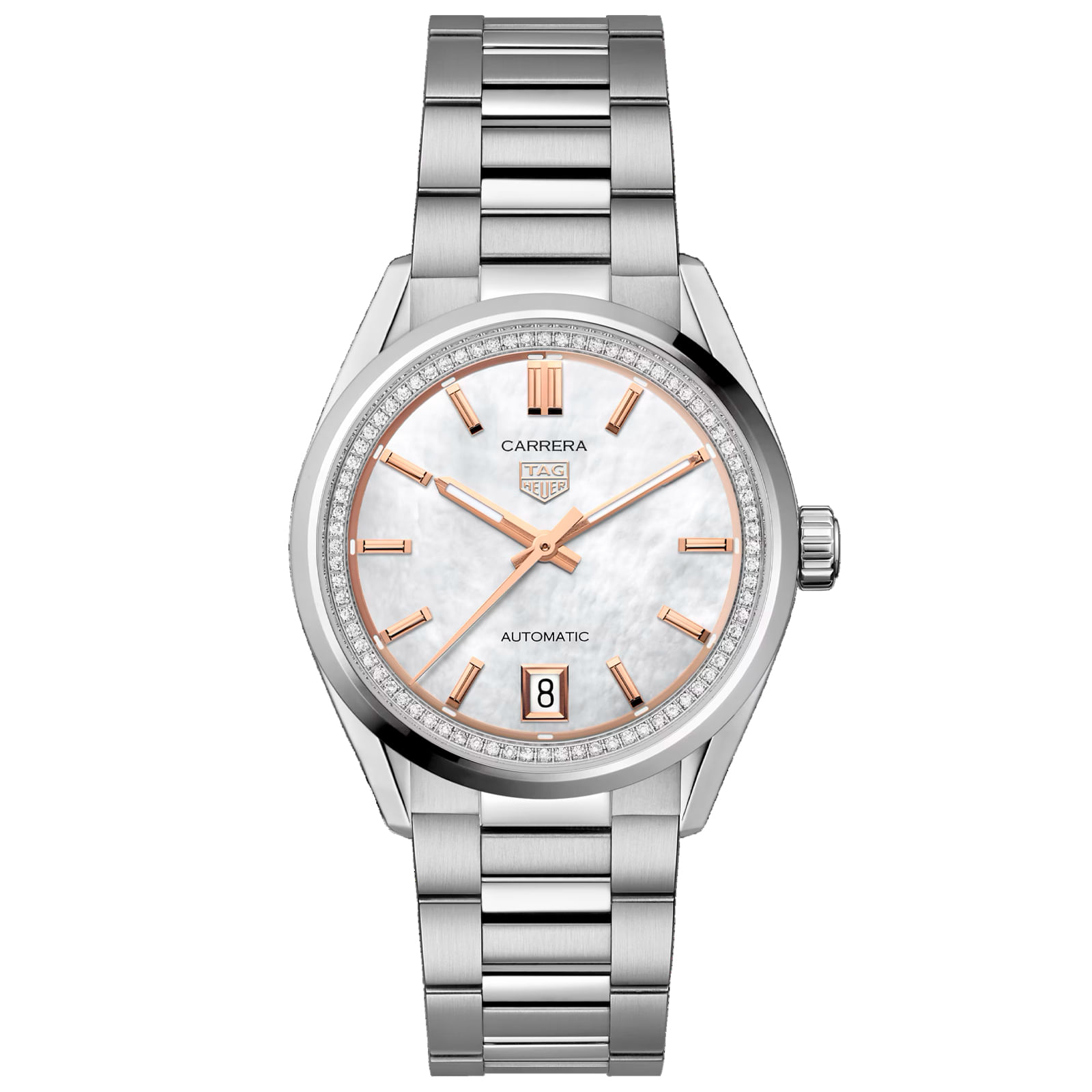 Relógio Tag Heuer Carrera Feminino Aço Prateado Wbn231c.ba0001