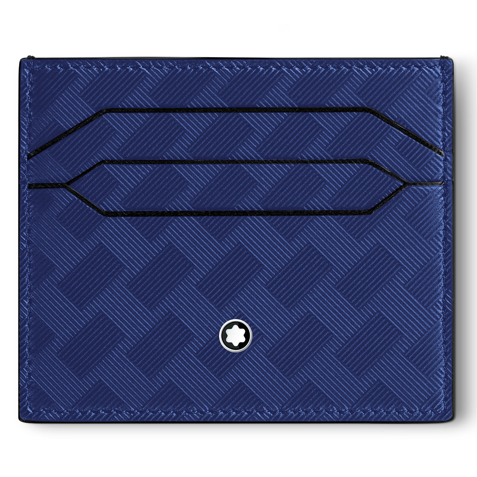 Porta Cartão Montblanc Couro Bovino Azul 198079