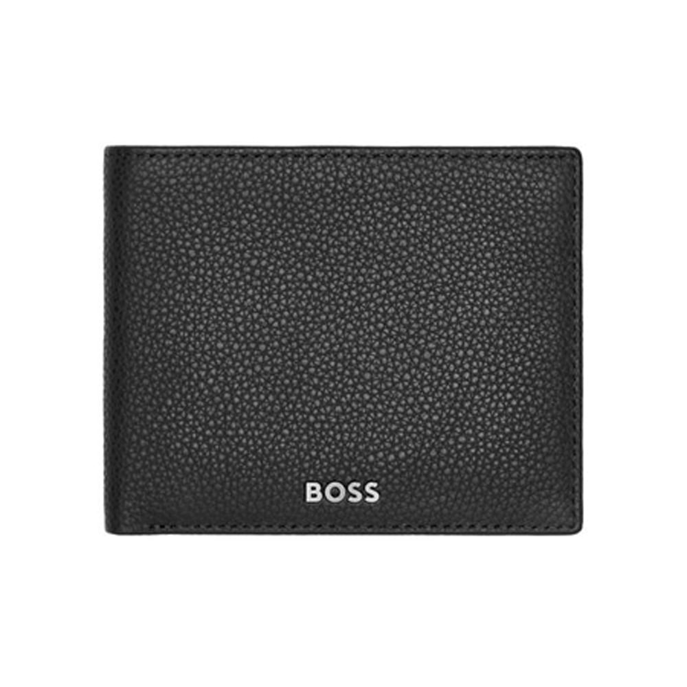 Carteira Hugo Boss Classic Grained em Couro Preto – HLW416A