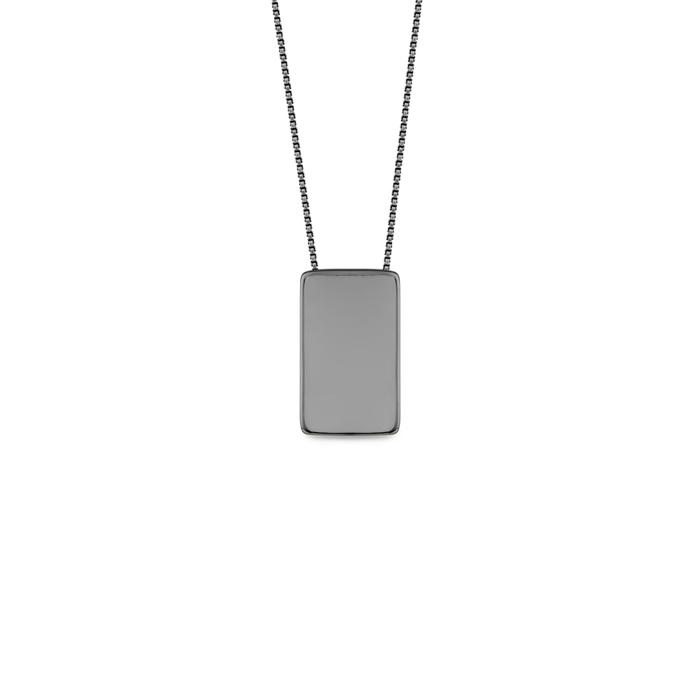 Pingente Personalizável em Prata 925 com Ródio Negro, 13mm