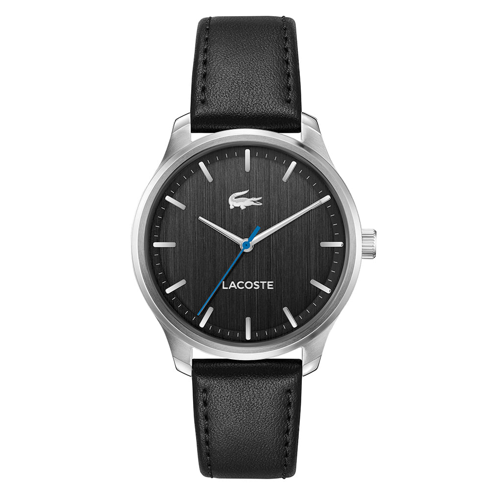 Relógio Lacoste Masculino Couro Preto 2011372