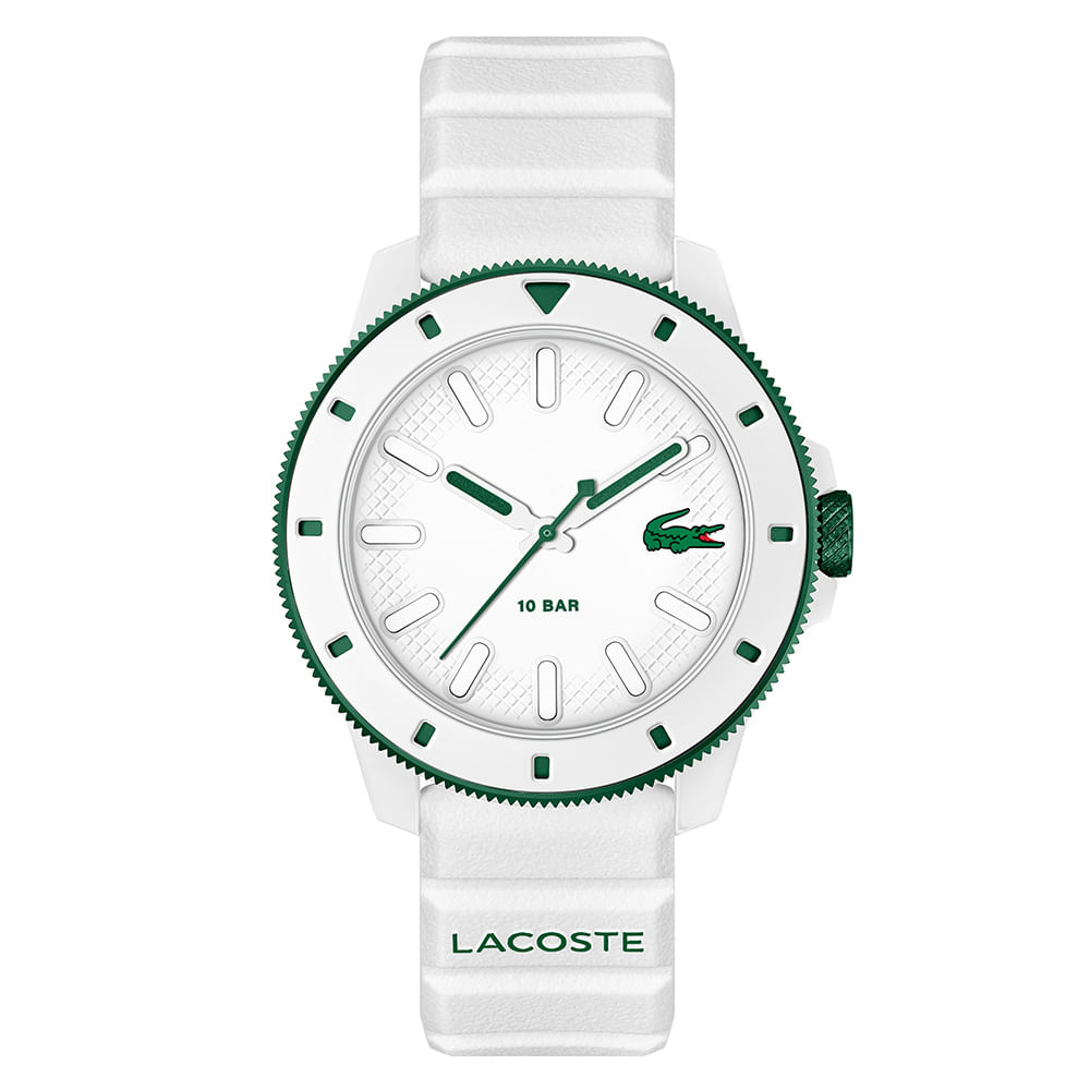 Relógio Lacoste Masculino Borracha Branco 2011415