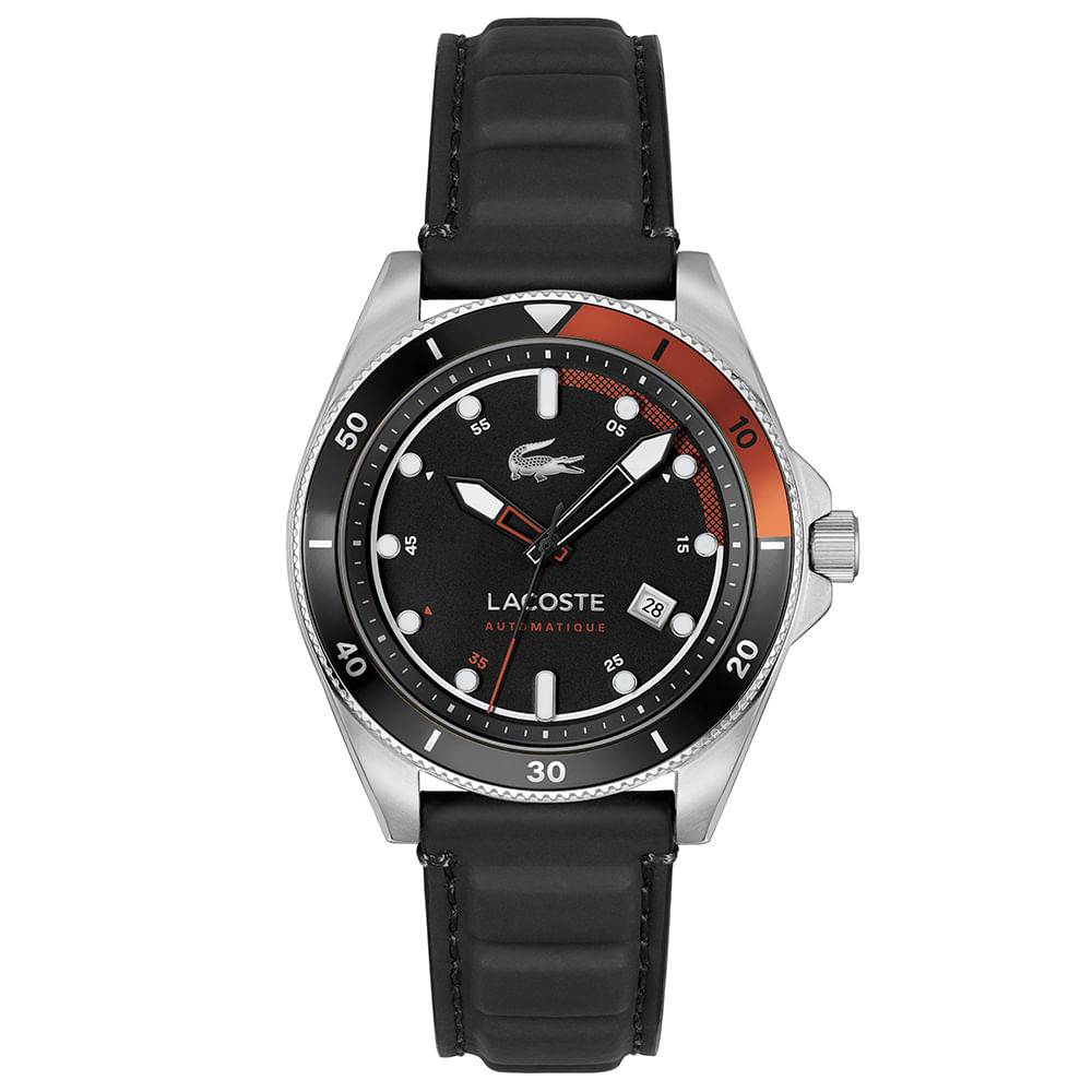Relógio Lacoste Masculino Automático Borracha Preto 2011417