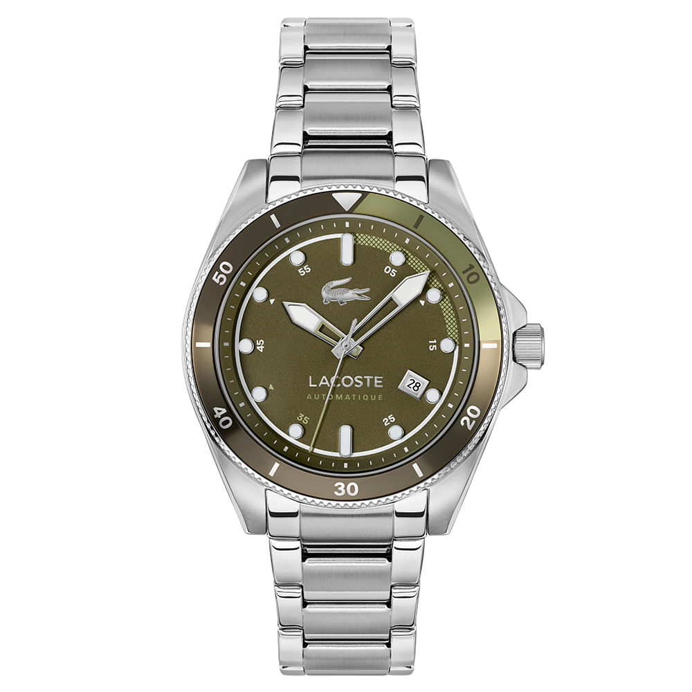 Relógio Lacoste Masculino Automático Aço Prateado 2011418