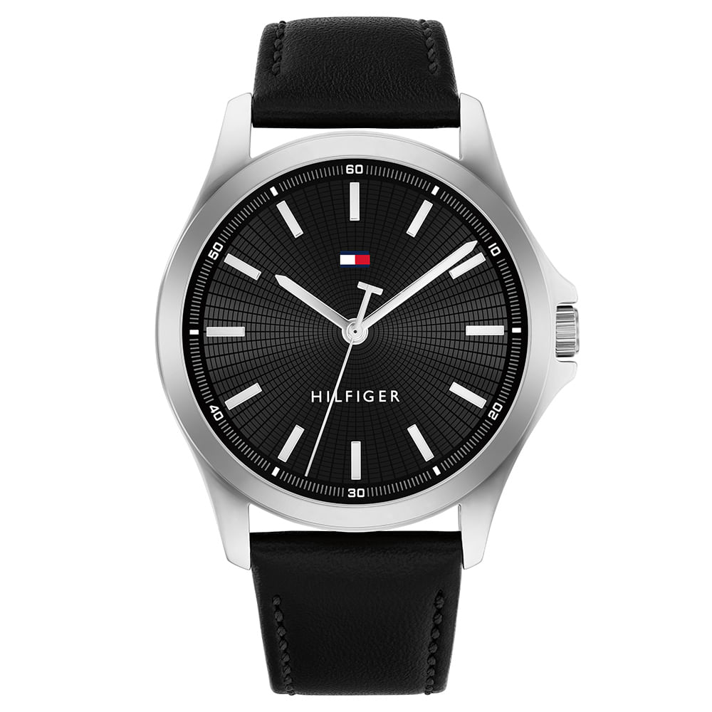 Relógio Tommy Hilfiger Masculino Couro Preto 1710668