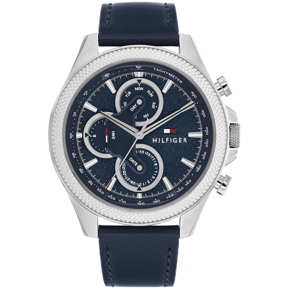 Relógio Tommy Hilfiger Masculino Couro Azul 1792165