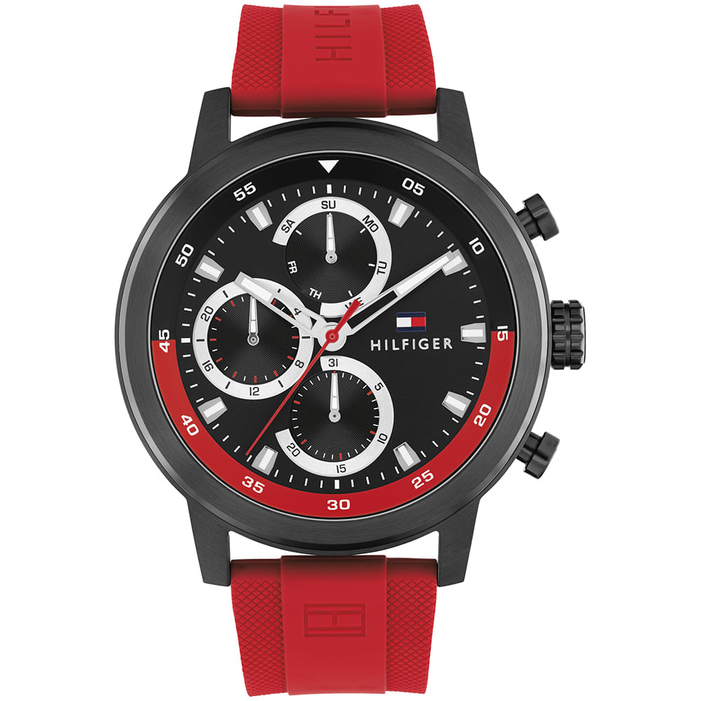 Relógio Tommy Hilfiger Masculino Borracha Vermelho 1792178