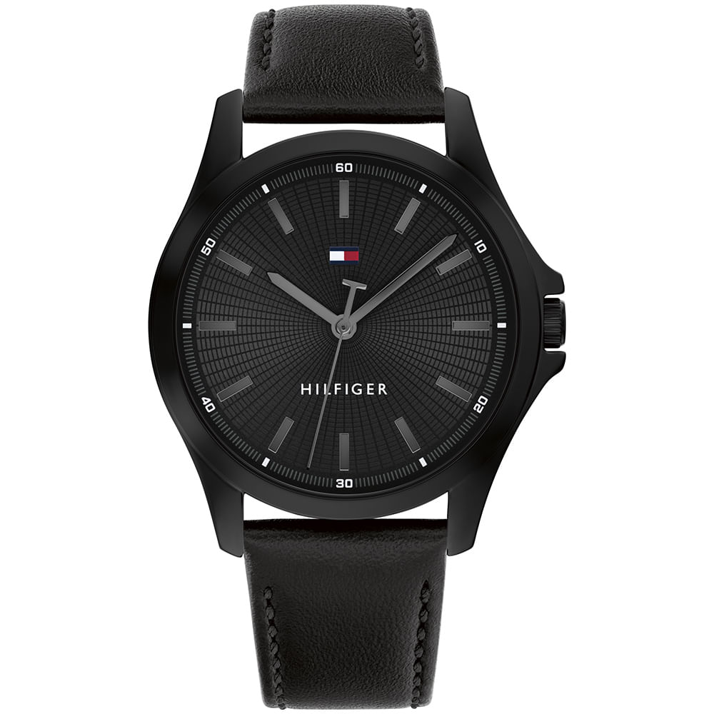 Relógio Tommy Hilfiger Masculino Couro Preto 1792190