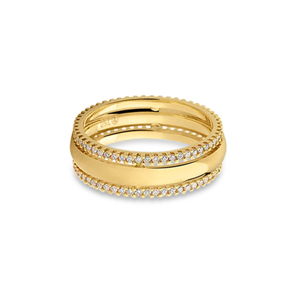 Aliança Love Me em Ouro Amarelo 18k com Diamantes